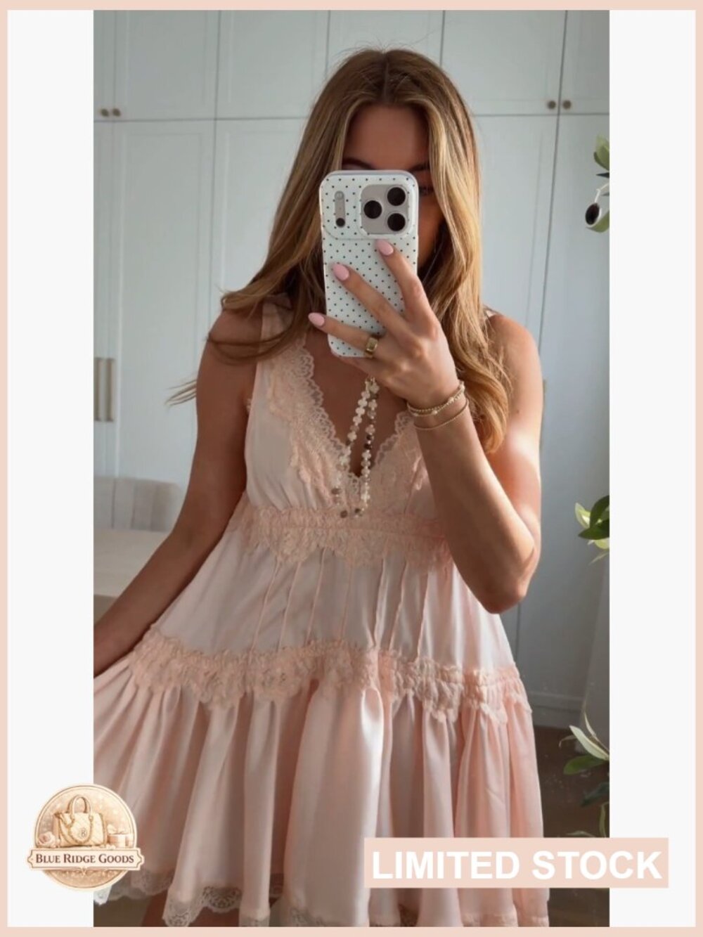 Lace V-Neck Mini Dress Y2K Ruffle Hem Flowy Swing Boho Short Dress Slip Dress - Picture 6 of 7
